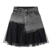 Asymmetrischer Jeansrock „Fairy Grunge“